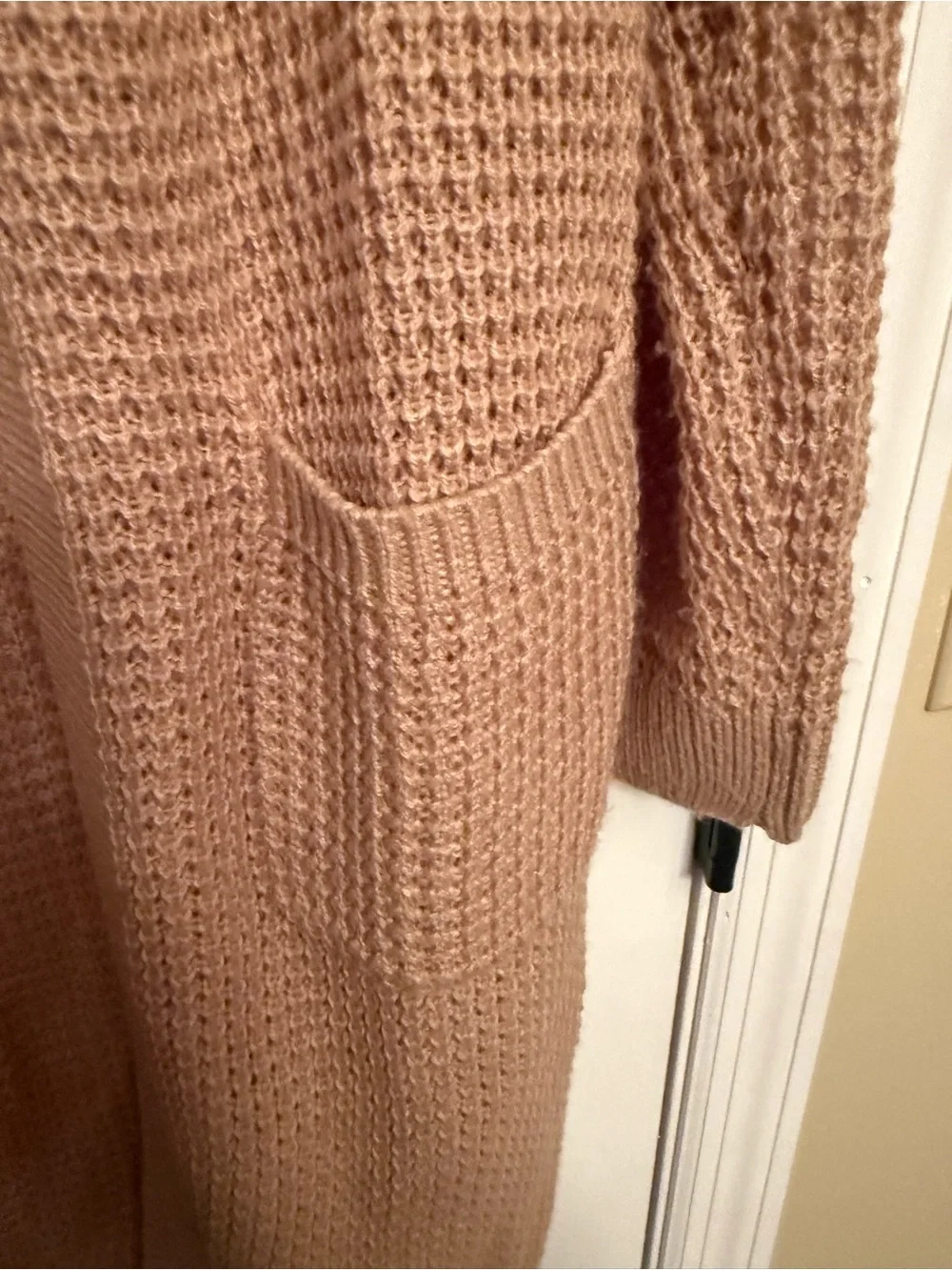 Lark & Grey Camel beige woven Knit Cardigan large $68 Anthropologie